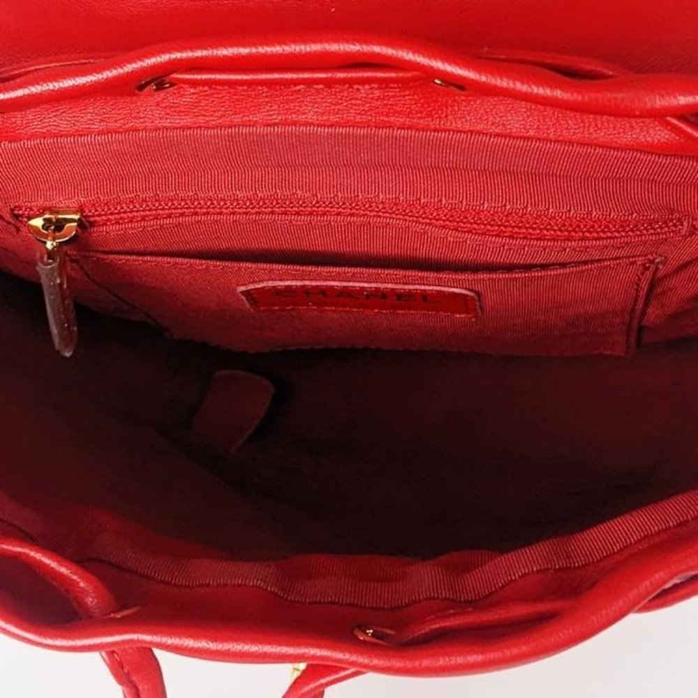 Chanel Mini Urban Spirit Red Lambskin Leather Backpack - Picture 4 of 10